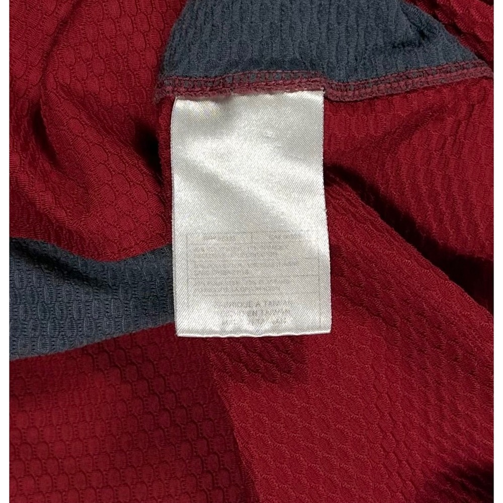 Vtg Y2K Nike Sphere maroon red grey mesh thermal longsleeve shirt mens medium - Picture 8 of 9